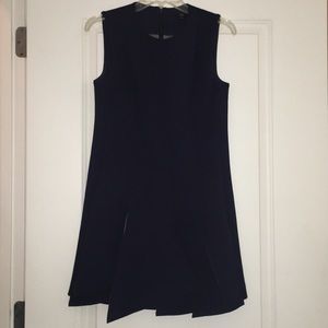 Tibi navy pleated dress